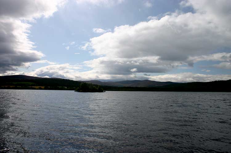 Crannog in Loch Kinord