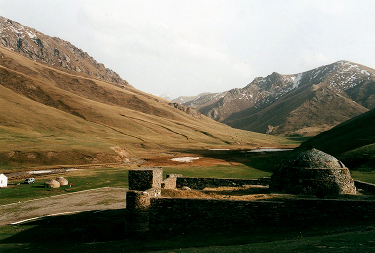 Up the valley across the caravanserai