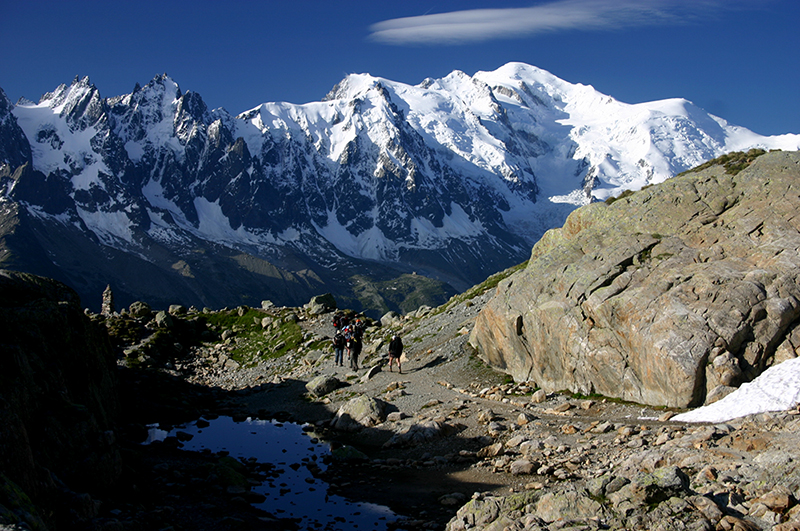 Mt Blanc from Lac Blanc, early light