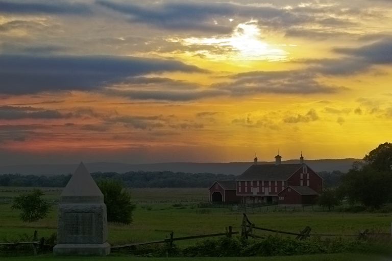 USA Eastern, Gettysburg, Burst of colour over Cemetary Ridge, Walkopedia