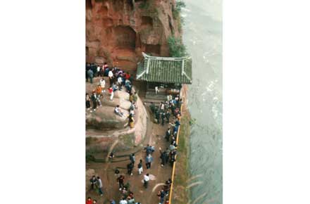 China Sichuan, Leshan Grand Buddha, Leshan Dafu - , Walkopedia