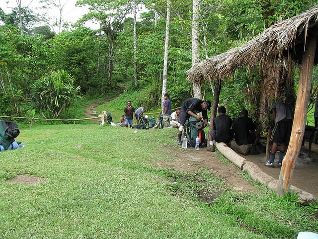 Papua  New Guinea, Kokoda Trail, Present-day Isurava village, Walkopedia