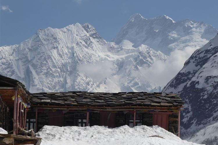 Nepal, Manaslu Circuit, Manaslu from Samdo, Walkopedia