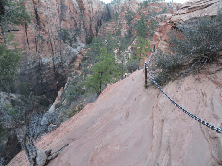 USA SW: Zion, Zion National Park, Angel's Landing, early on, Walkopedia