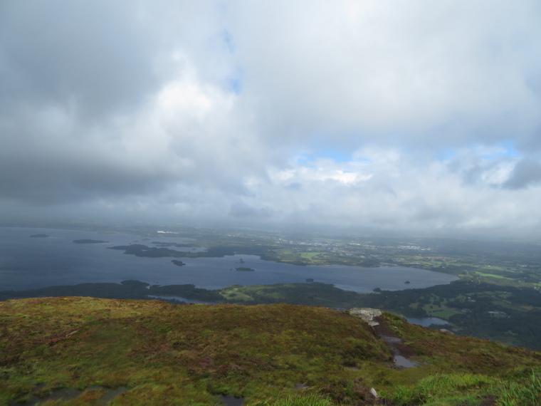 Ireland Kerry Iveragh Peninsula, Kerry Way, Looking north over Killarney lakes from Torc peak, Walkopedia