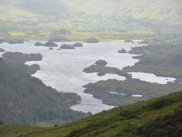 Ireland Kerry Iveragh Peninsula, Kerry Way, Upper Lake from Torc mountain, Walkopedia