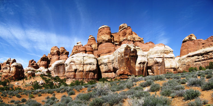 USA SW: Canyonlands NP, Chesler Park, Chesler Park, Walkopedia