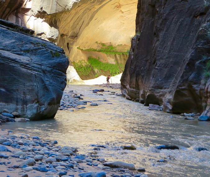 USA SW: Zion, Zion Narrows, Hiking through the Narrows, Walkopedia