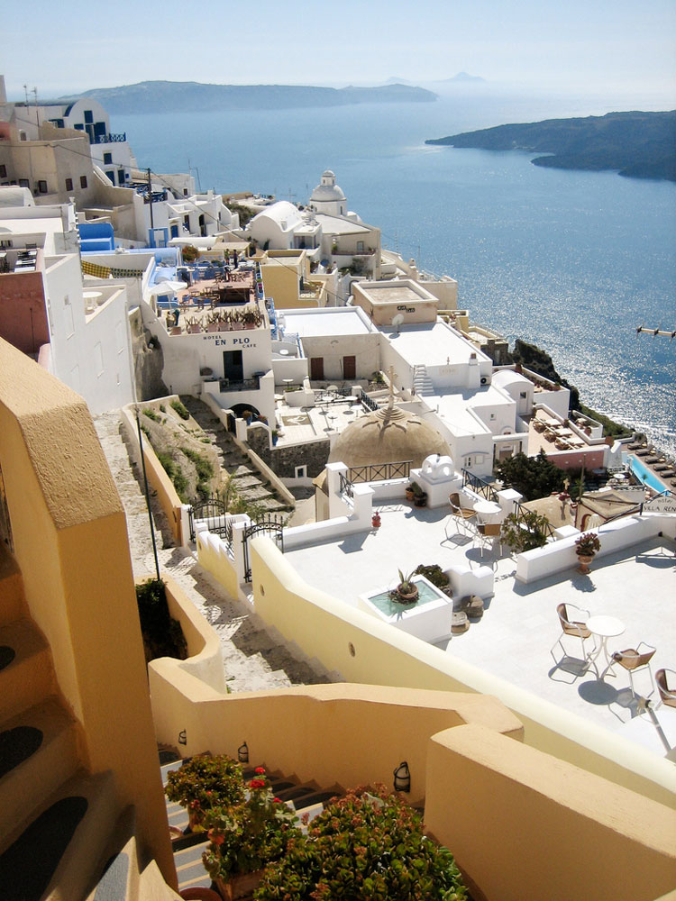 Greece Aegean Islands, Caldera Rim, Santorini, Santorini, Walkopedia