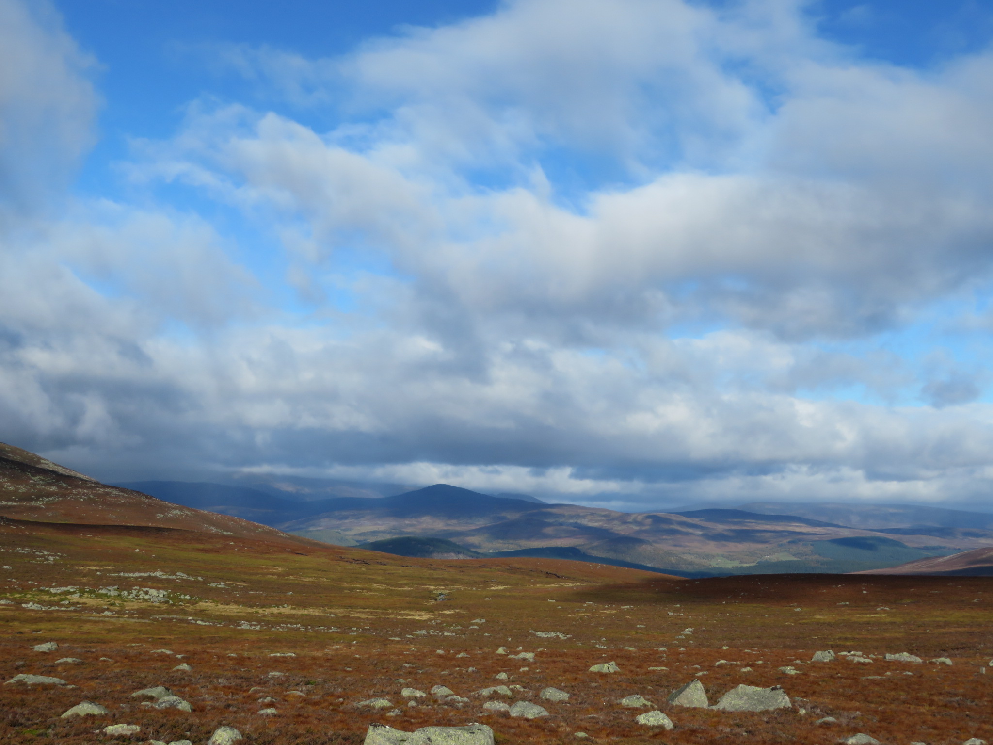 Lochnagar and Loch Muick: North from shoulder, October - © William Mackesy