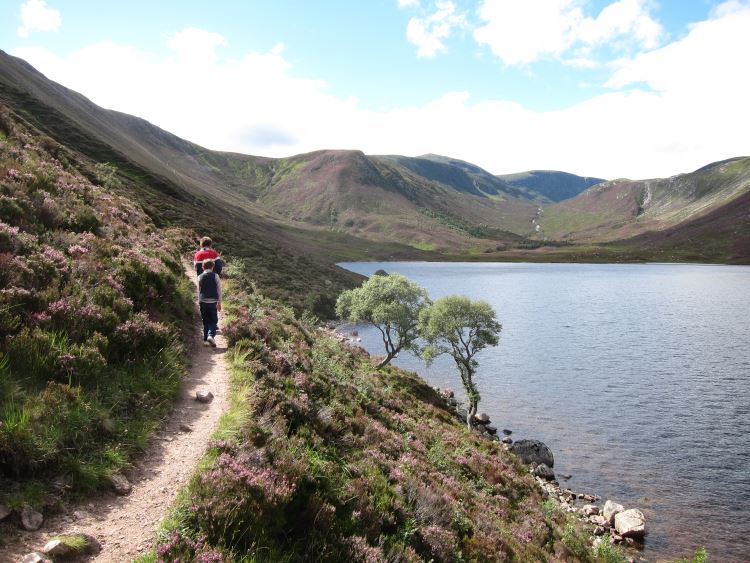 United Kingdom Scotland Cairngorms, Lochnagar and Loch Muick, South along Loch Muick, Walkopedia