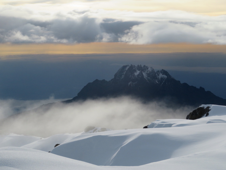 Tanzania Mount Kilimanjaro, Climbing Kilimanjaro Summit, Mawenzi from summit ridge, Walkopedia