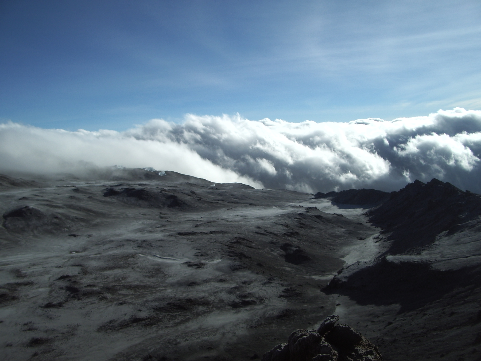 Tanzania Mount Kilimanjaro, Climbing Kilimanjaro Summit, Kili summit, snowless, looks like a volcano, Walkopedia