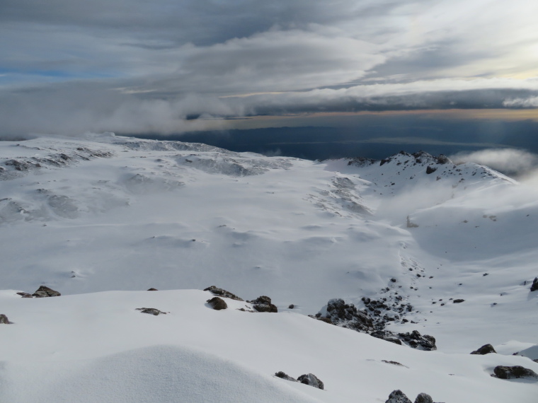 Tanzania Mount Kilimanjaro, Climbing Kilimanjaro Summit, Inside crater from summit ridge, Walkopedia