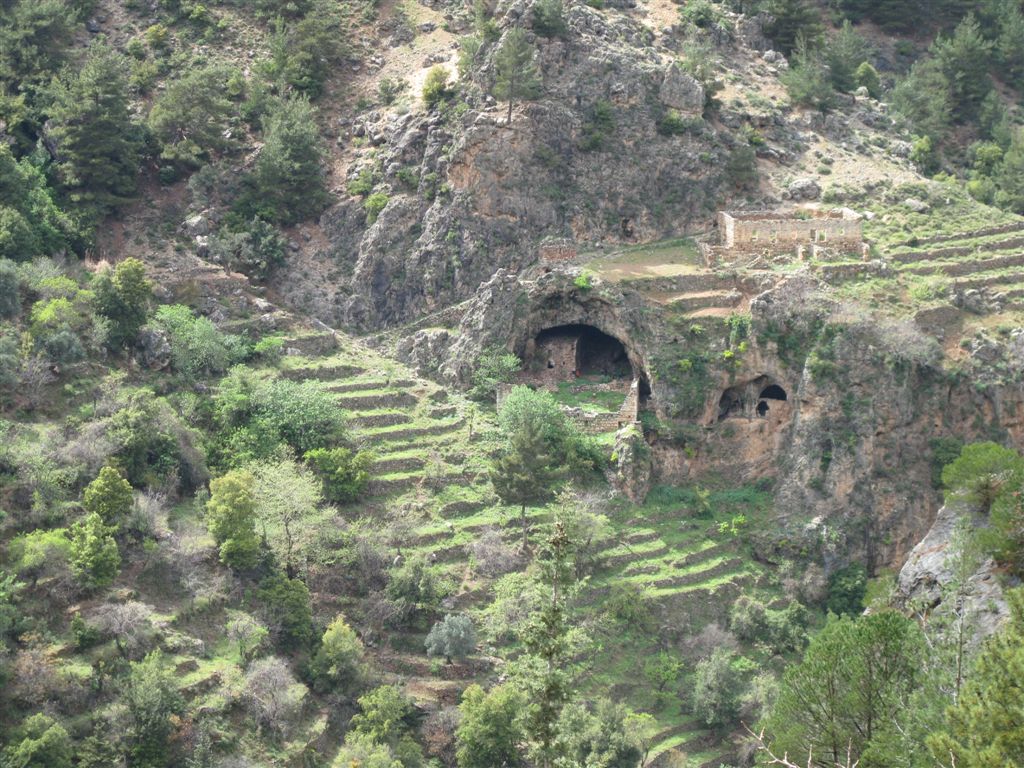 Lebanon Mountain Trail: Terraces and abandoned St Abon monastery - Qadisha Valley - © ImadM