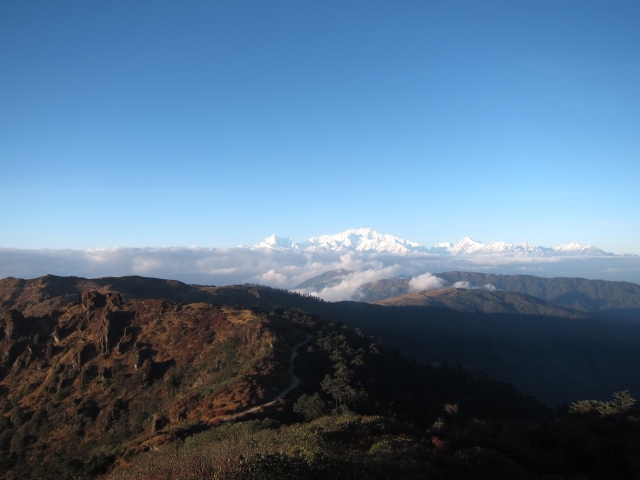 India Sikkim and nearby, Singalila Ridge, Along the ridge from Sandakphu, evening light, Walkopedia