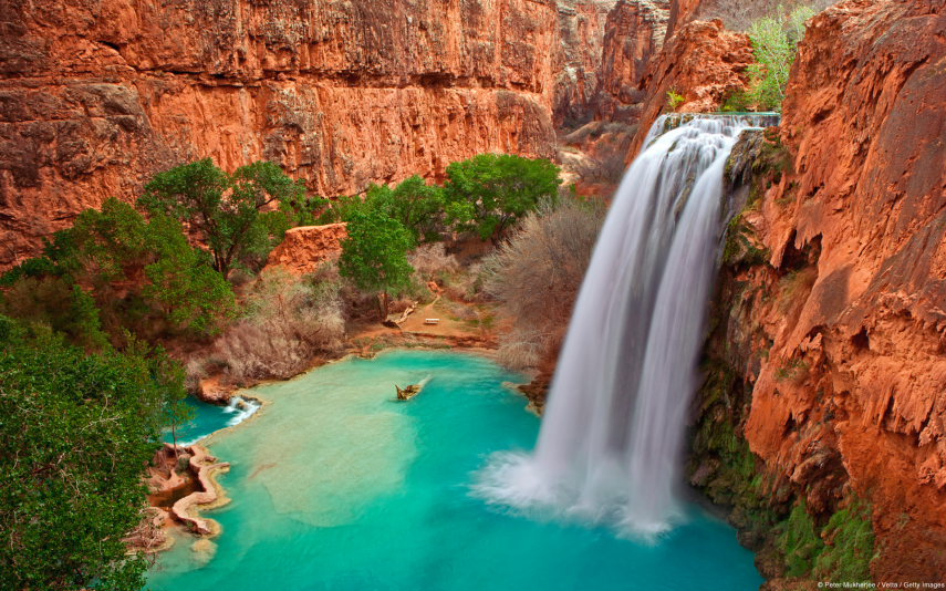 USA SW: Grand Canyon, Havasu Canyon, Havasu Falls , Walkopedia