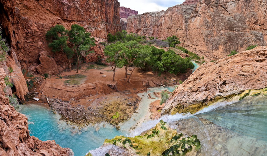 USA SW: Grand Canyon, Havasu Canyon, Havasu Falls , Walkopedia