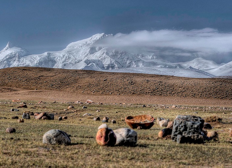 China Tibet, Shishapangma Base Camp, Shishapangma as seen from the base camp , Walkopedia