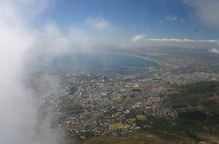 South Africa Western Cape Cape Area, Table Mountain, Over Cape Town, Walkopedia