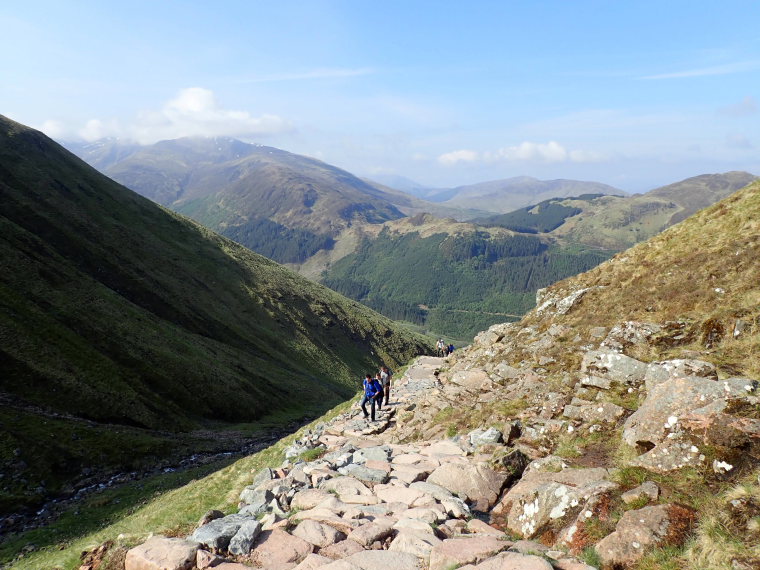 United Kingdom Scotland SW Highlands, Ben Nevis, Back onto lower Glen Nevis, Walkopedia