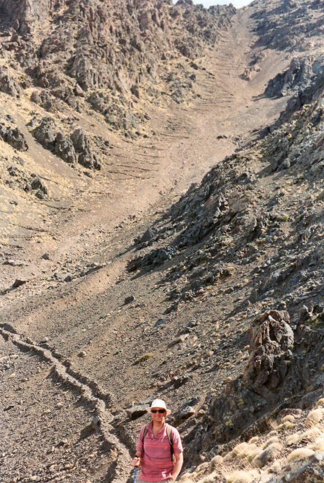 Morocco High Atlas: Toubkal Area, Jebel Toubkal Area, I counted 66 ziz-zags, Walkopedia