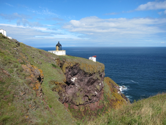 United Kingdom Scotland Borders, The Borders, St Abb's Head - early lighhouse built by Stevenson family, Walkopedia