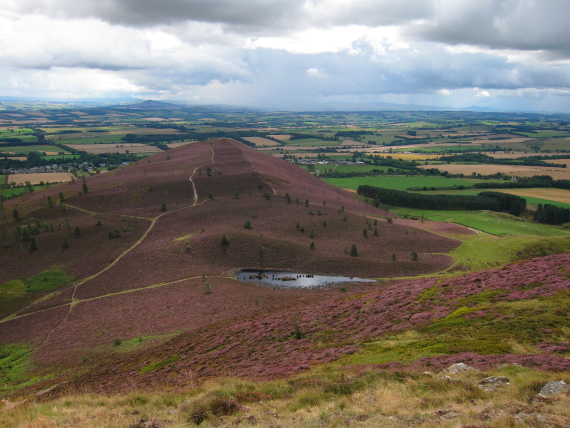 United Kingdom Scotland Borders, The Borders, Eildon Hills - south hill from central hill, Walkopedia