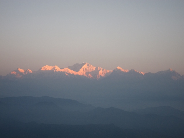 India Sikkim and nearby, Around Darjeeling, Kangchenjunga, early light, Walkopedia