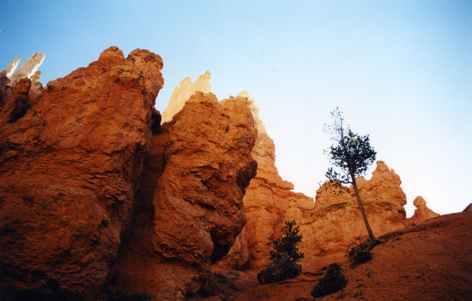USA SW: Bryce Canyon, Peekaboo Trail, Sun near the top of the formations, Walkopedia