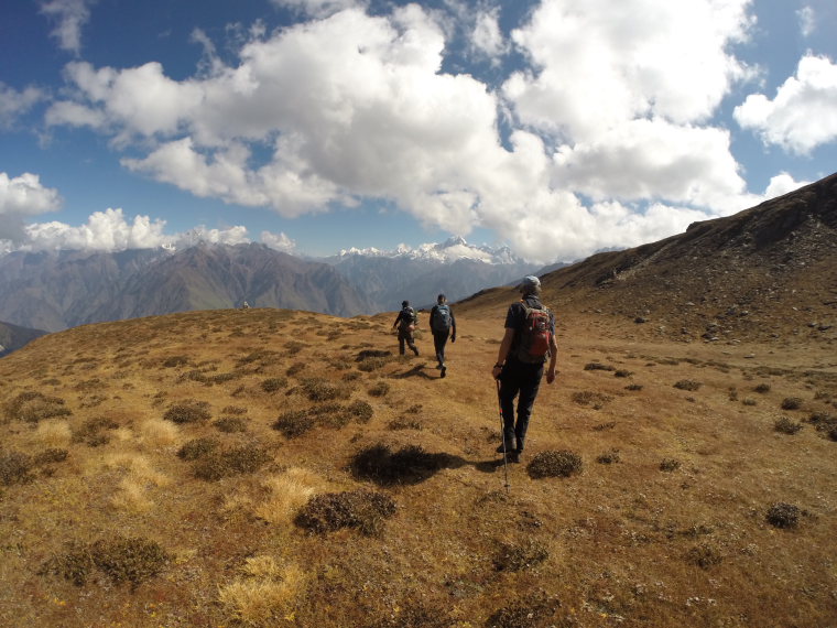 India NW: Uttarakhand/Garwhal, Kuari Pass (Curzon Trail) , One the ridge above the trail, day 5 , Walkopedia