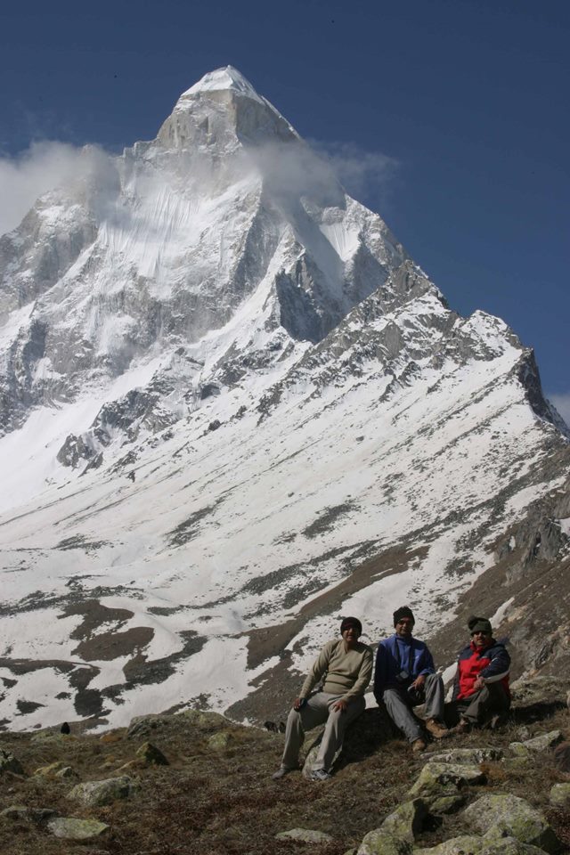 At the Shivaling base camp - © Sanjeev Asher flickr user Source of the Ganges and Above: At the Shivaling base camp - © Sanjeev Asher flickr user