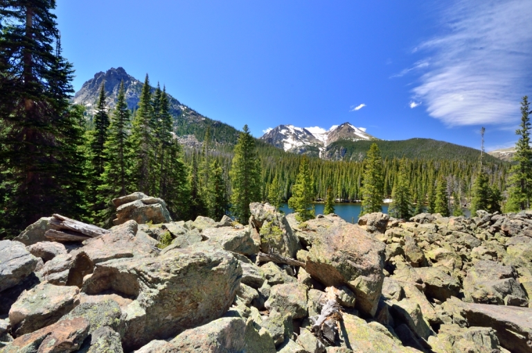 USA Western/Rocky Mountain NP, Rocky Mountain NP, Boulder field over Fern Lake , Walkopedia