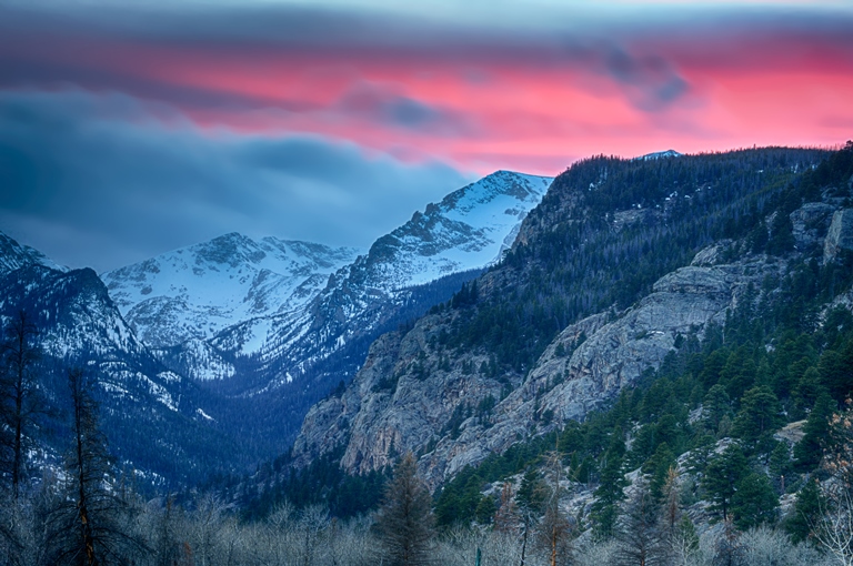 USA Western/Rocky Mountain NP, Rocky Mountain NP, Sunset over the Rocky Mountains in Rocky Mountain National Park, Colorado, Walkopedia