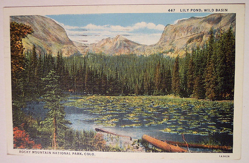 USA Western/Rocky Mountain NP, Rocky Mountain NP, vintage postcard of rocky mt Np , Walkopedia