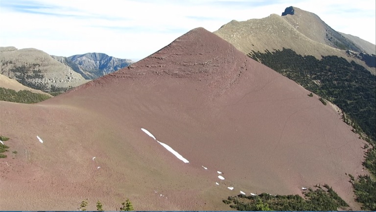 Canada Alberta: Waterton Lakes, Carthew-Alderson Trail, View of Mesa from Summit , Walkopedia