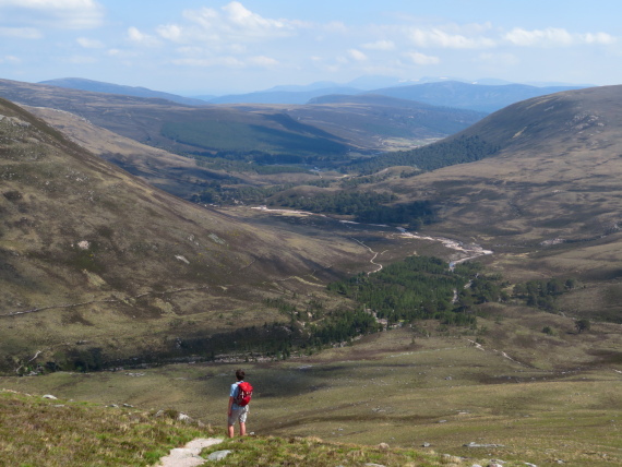 United Kingdom Scotland Cairngorms, Glen Lui, Upper Glen Lui from Carn A Mhaim flank , Walkopedia