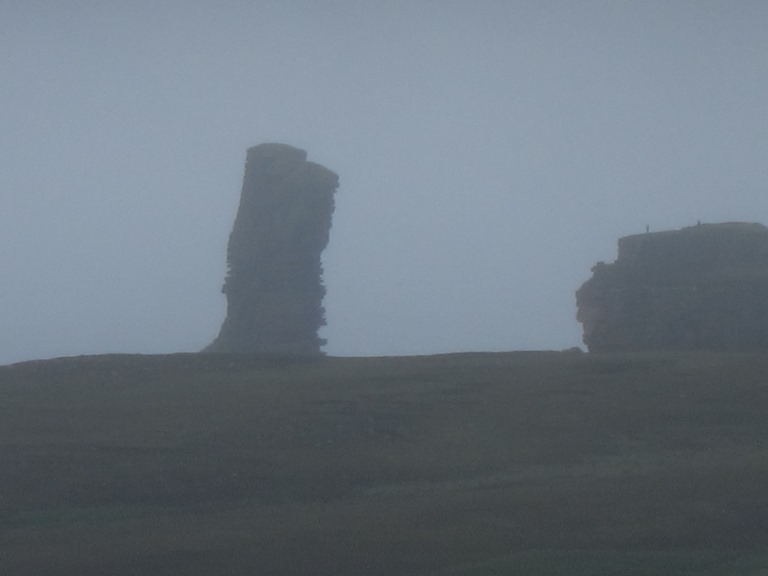 United Kingdom Scotland Orkney Islands, Orkney Islands, Old Man above misty ridge, Walkopedia