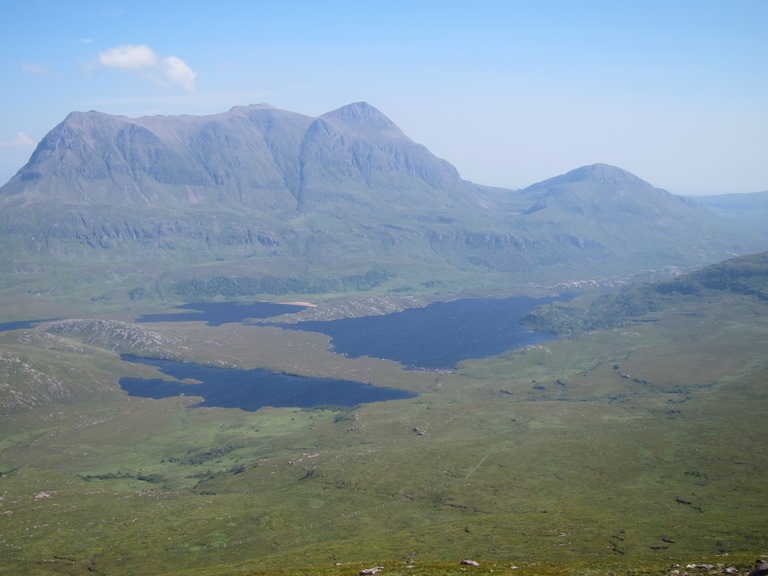 United Kingdom Scotland NW Highlands Assynt, Assynt Peninsula, Cul Mor from Stac Pollaidh, Walkopedia