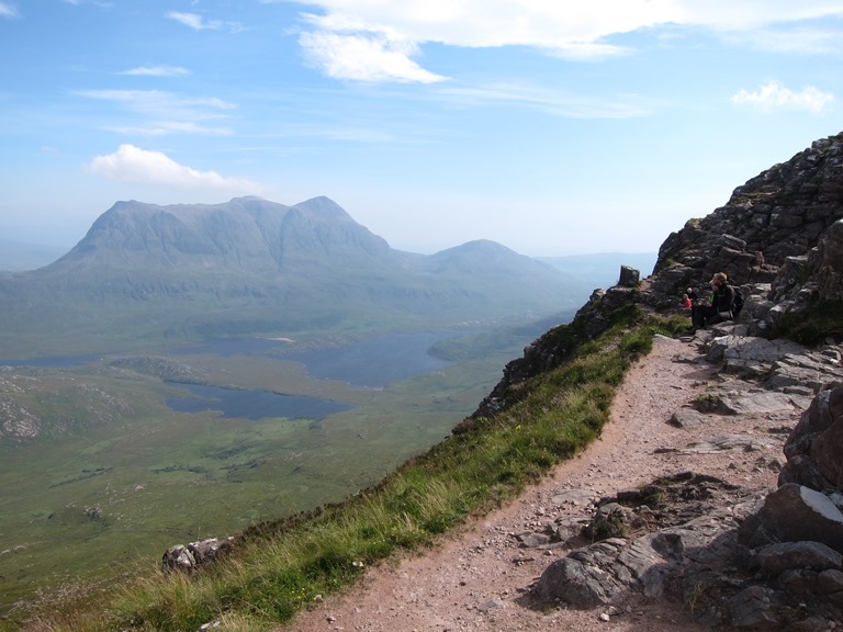 United Kingdom Scotland NW Highlands Assynt, Assynt Peninsula, Cul Mor from Stac Pollaidh summit ridge, Walkopedia