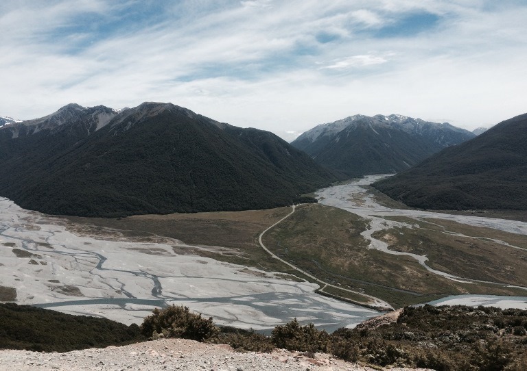 New Zealand South Island/Arthur's Pass Area, Bealey Spur, The river bed, Walkopedia