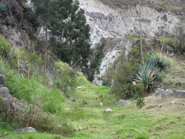 Ecuador Southern Andes, Camino Canari, The old railway line, near gorge and turn-off, Walkopedia