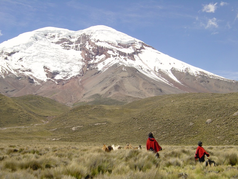 Ecuador Central Andes: Chimborazo Area, Chimborazo Ascent, Chimborazo from north, Walkopedia