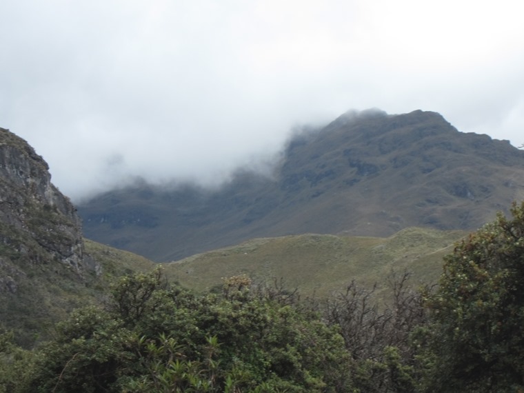 Cajas Inca Road: Inca trail emerging at west park boundary - © William Mackesy