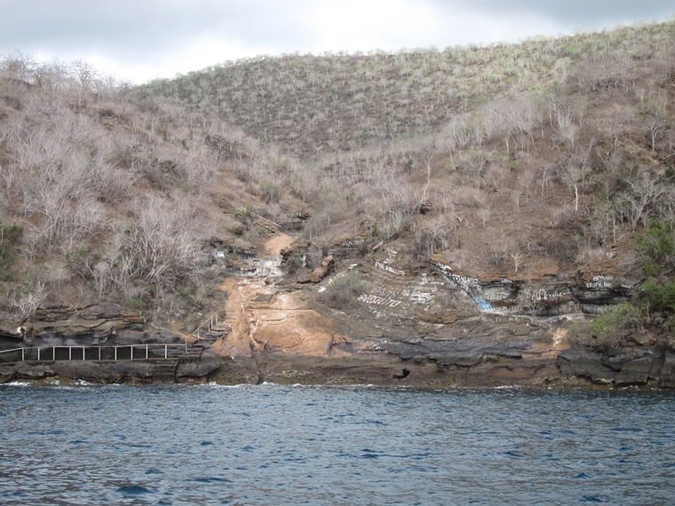 Ecuador Galapagos Islands, Darwin Lake, Isabela, Graffiti, some old, by landing, Walkopedia