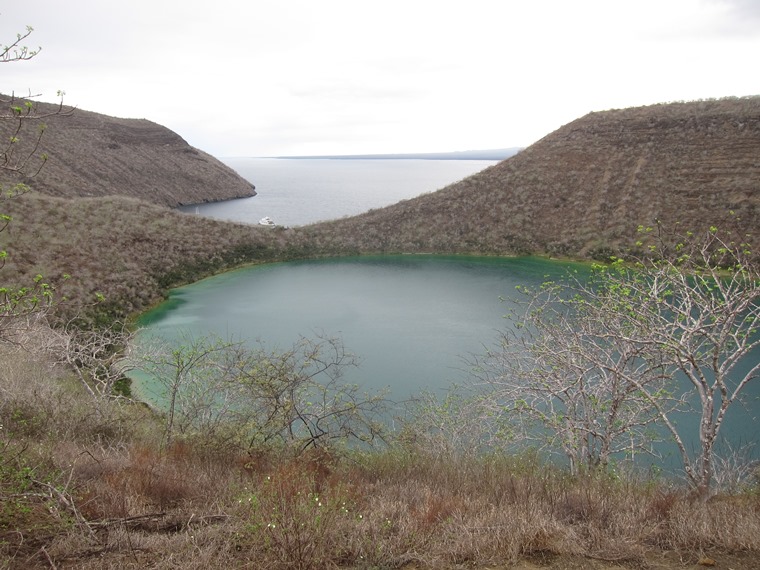 Ecuador Galapagos Islands, Darwin Lake, Isabela, Darwin lake with bay, Walkopedia