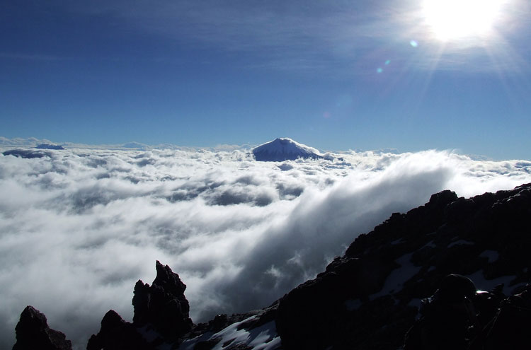 Ecuador Central Andes, Avenue of the Volcanoes, Cotopaxi from Iliniza, Walkopedia