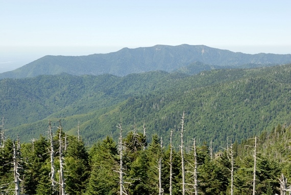 USA South, Mount le Conte, Mount Le Conte from Clingmans Dome, Walkopedia