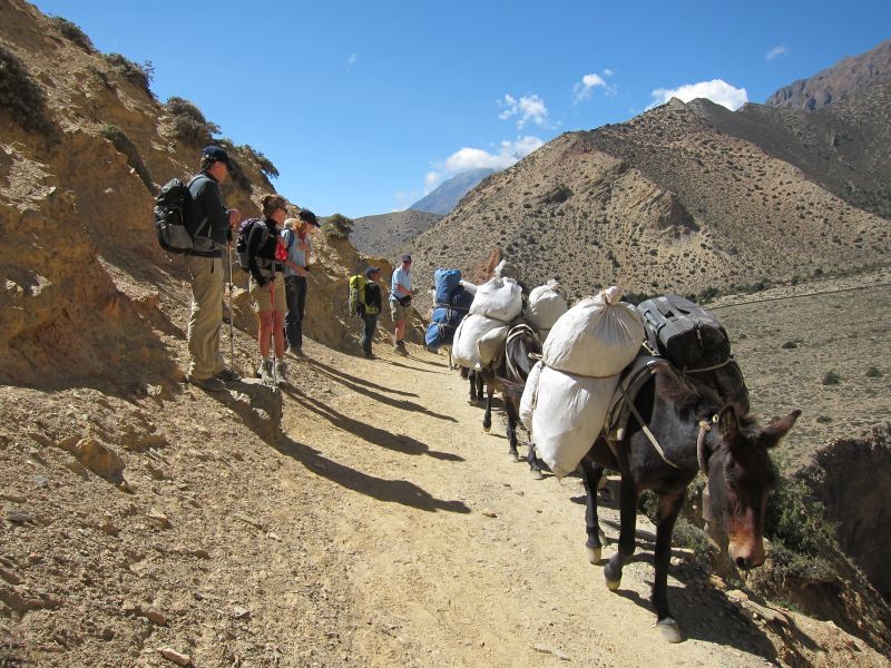 Nepal Annapurna & Mustang, Mustang, Always stand mountainside in a gorge, Walkopedia