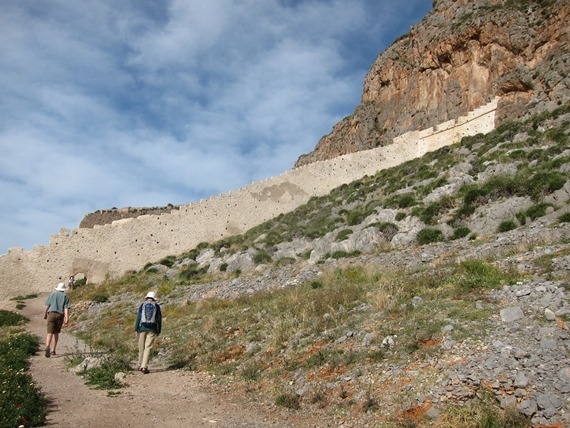 Greece Peloponnese: South-east, Monemvasia, Eastern Walls, Walkopedia